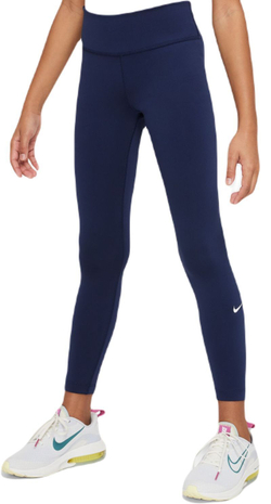 Штаны для девочки теннисные Nike Girls Dri-Fit One Legging - midnight navy/white