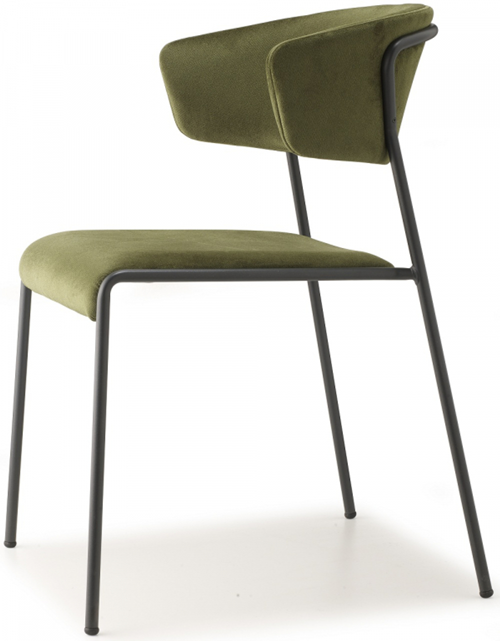 Кресло с обивкой Scab Design Lisa, антрацит, зеленый
