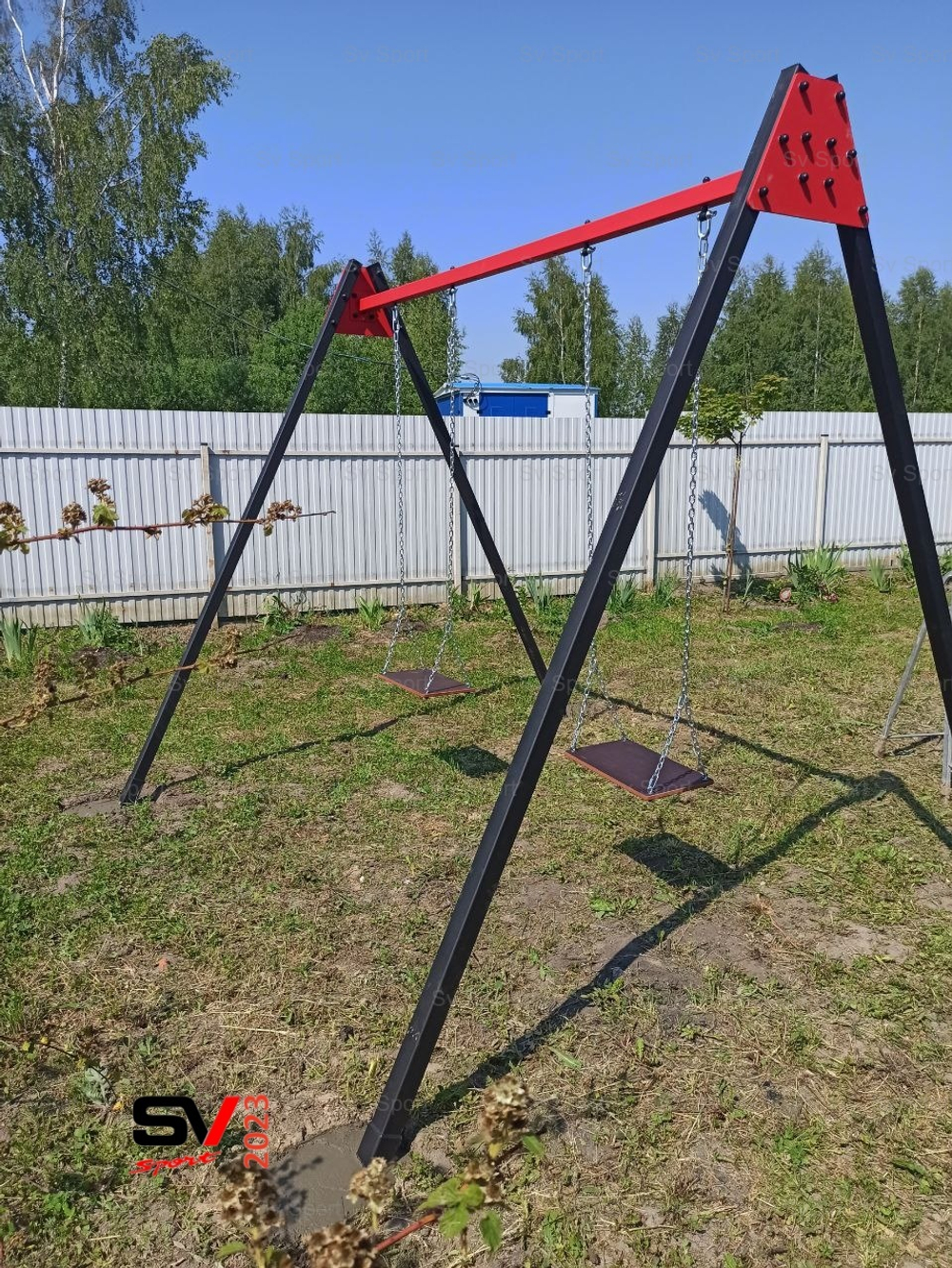 Монтаж уличных качелей Sv Sport