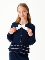 Кардиган для девочки 1165 сине-белый