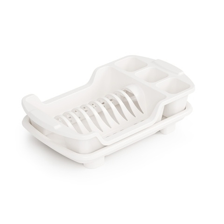 Сушилка для посуды Альтернатива со сливом белый М6242