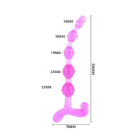 Розовый анальный стимулятор 22см Baile BI-040005-0101S