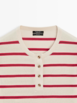 Massimo Dutti Свитер из 100% хлопка, красный