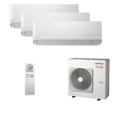 Мультисплит система на 3 комнаты Toshiba RAS-B10CKVG-EE x 3 / RAS-3M26G3AVG-E