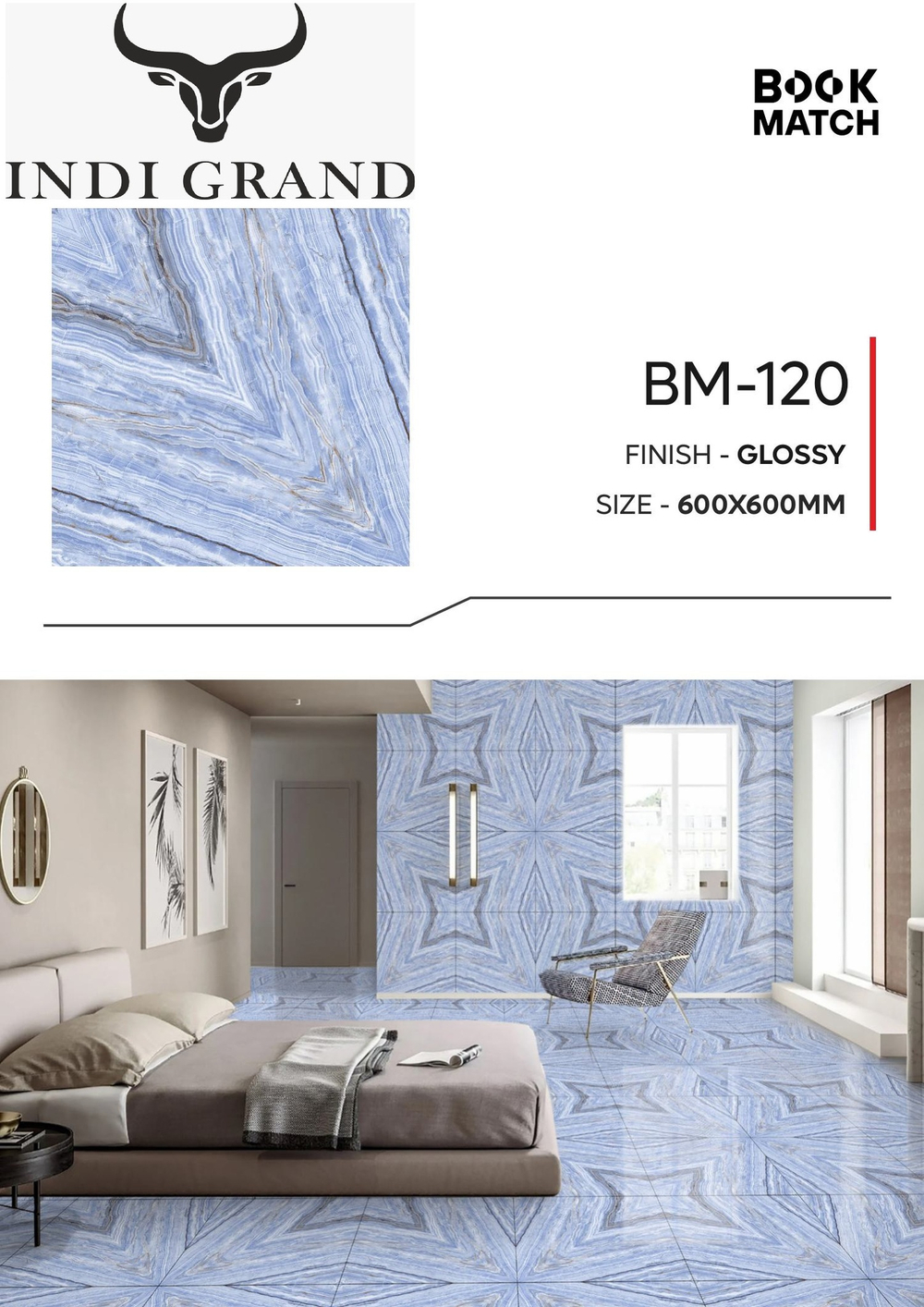 Керамогранит Book Match BM-120 60х60