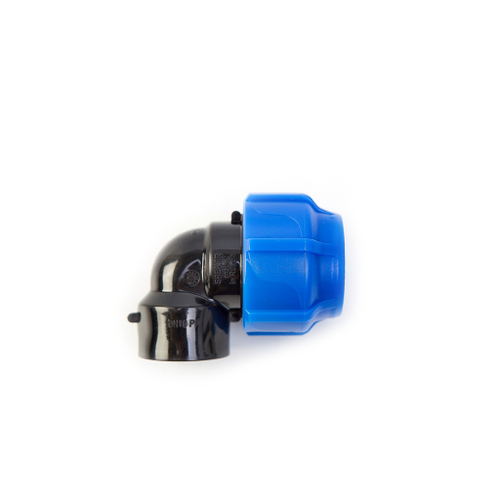 Отвод ПЭ с внутр. труб. резьбой 32х1/2" (обж.)  SPEKTR