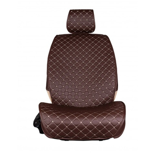 Накидки сидений ПОЛНЫЙ Coolpart MAXIMAL (кт11пр) - JJ-30-CHOCOLATE - Эко-кожа Квадрат шокол/шов беж