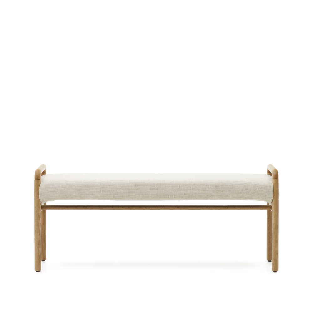 Скамейка Macaret со съемным чехлом из массива дуба с натуральной отделкой 120 см