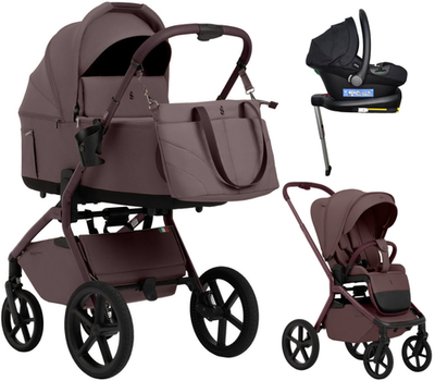Коляска 4 в 1 Sweet Baby SBL Orso New + автокресло Elegante Plus с базой i-Size ISOFIX DK780 Mokka