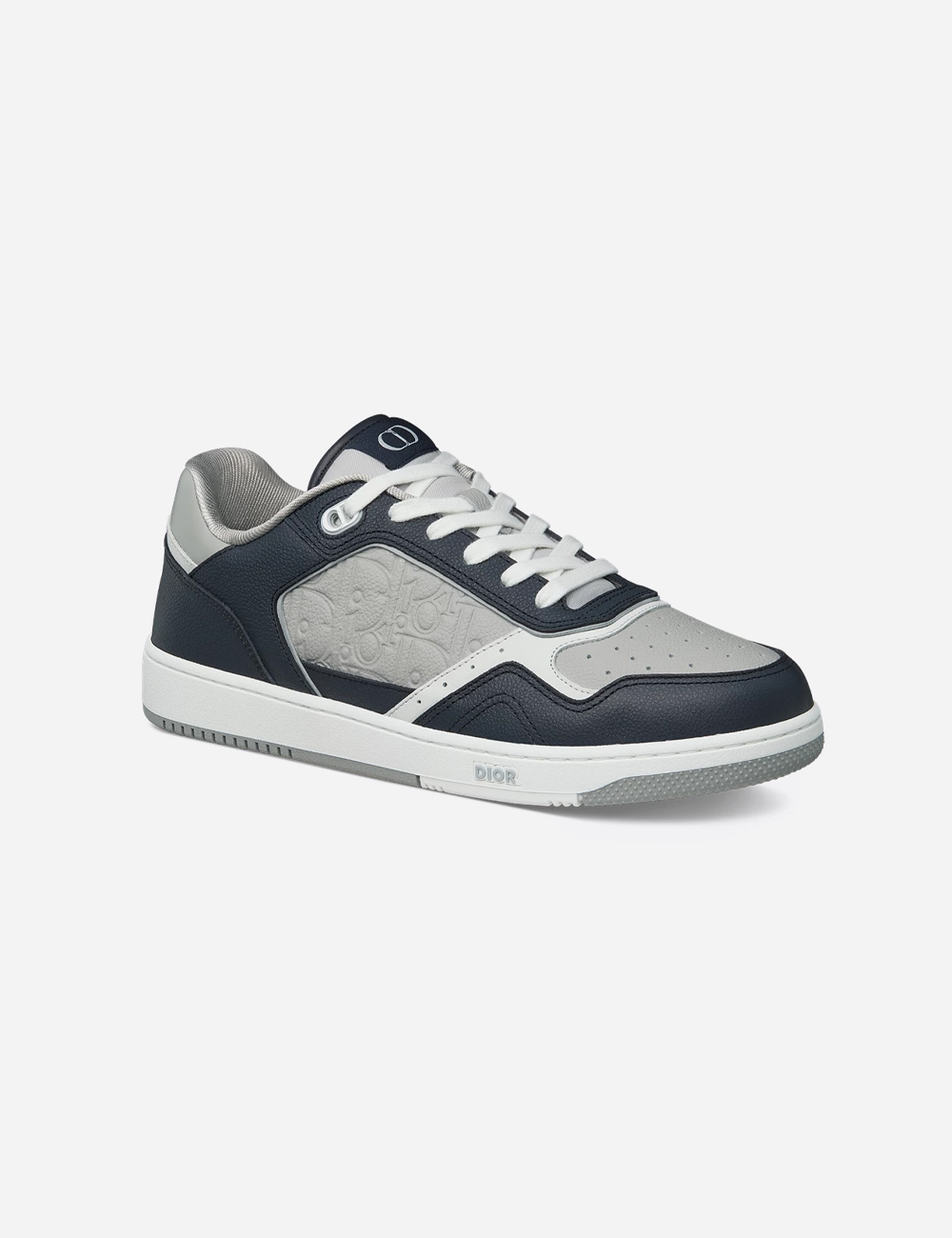 Кроссовки Dior B27 Uptown Low-Top Sneaker "Navy Blue, Dior Gray and White Grained Calfskin with Dior Gray Dior Gravity Leather"