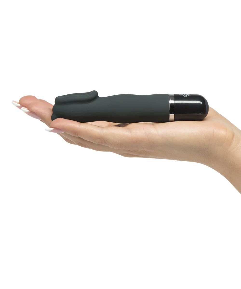 Черный мини-вибратор для клитора Sweet Touch - 13,9 см. (Цвет: черный)