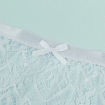 Кружевные трусики с поясом и подвязками для чулок кружевные белые Tender (2XL)