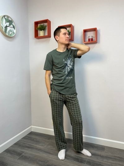 Пижама мужская "Космос К.П" брюки (Оптима)