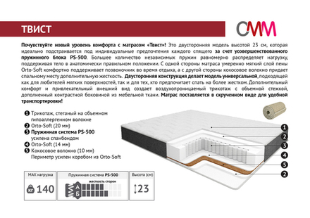 Матрас Пензоптматрас 160*200