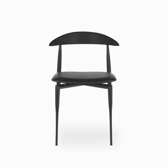 Стул Tor, черный с черной спинкой