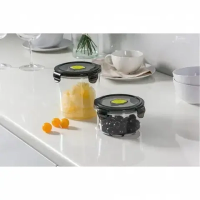 Контейнер для продуктов с клапаном 1,15л круглый «BRILLIANT» черный