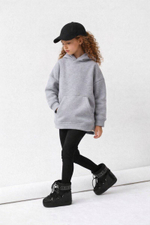 Толстовка с капюшоном для девочки  "Basic" меланж