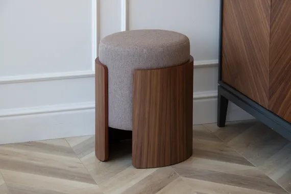 Пуф Lagom (капучино твид, орех)