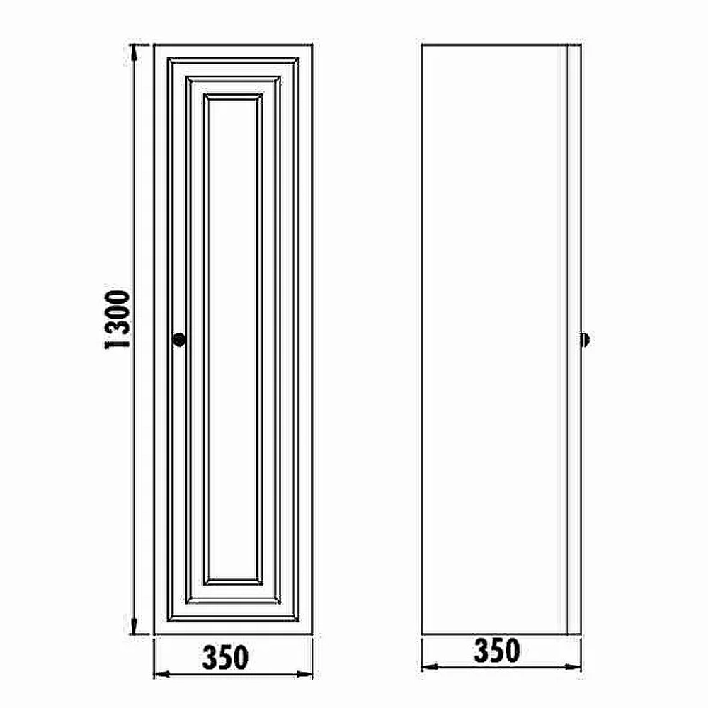 Пенал Creavit Kayra KY2130.01.MAN антрацит матовый