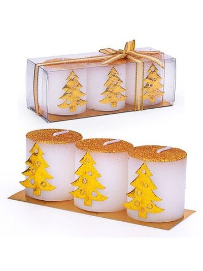 Набор свечей восковых Золотая ёлочка (00-7034)