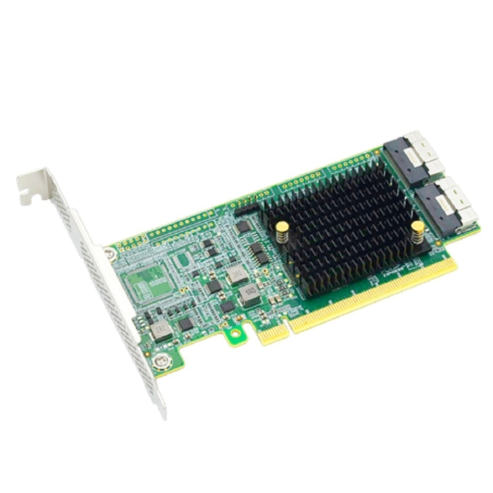 Контроллер SAS Lr-Link LRNV9F24 PCIe x16 to Two SlimSAS SFF-8654 8i Retimer Adapter, Support up to 4 NVMe SSDs