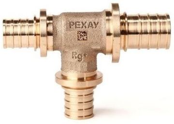 Тройник Рехау RX+ 32-20-20 с уменьшенным боковым и торцевым проходами бронза (арт. 14570863001)