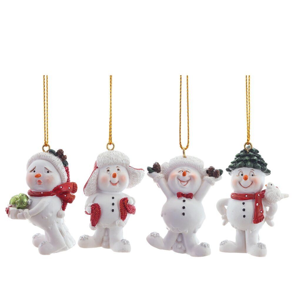 GAEM Фигурка декоративная подвесная "Снеговик", L3,5 W2,5 H5 см, 4в.
