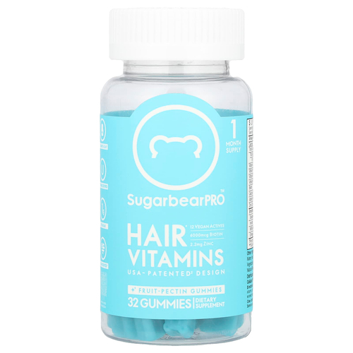 SugarbearPro, Hair Vitamins Gummies, 32 Gummies