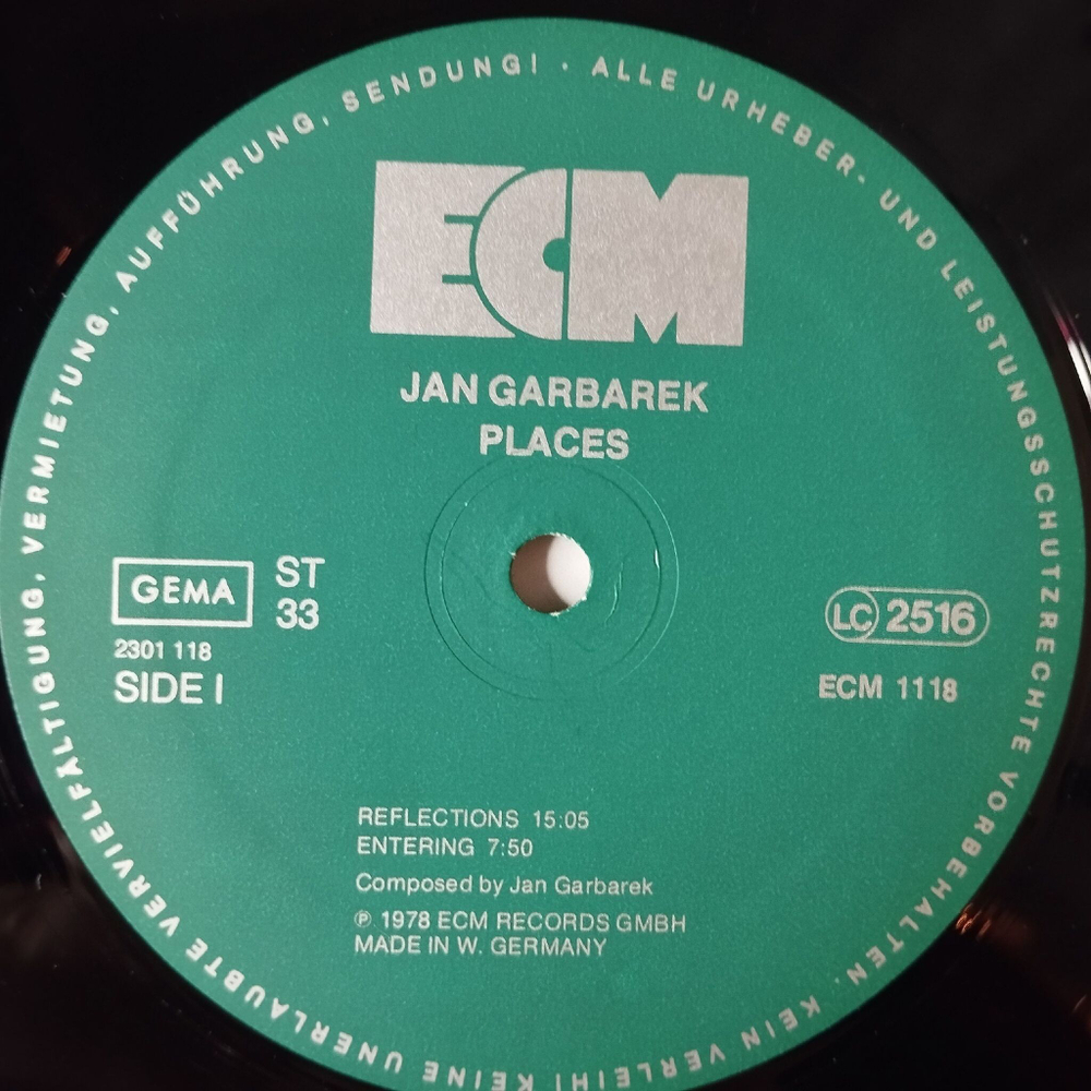 Винтажная виниловая пластинка LP Jan Garbarek Places (Germany 1978)
