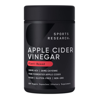 Sports Research, Apple Cider Vinegar 500 mg, Яблочный уксус с кайенским перцем 500 мг, 120 капсул