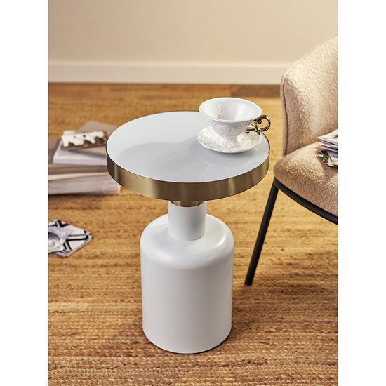 Столик журнальный froud, D35 см, белый