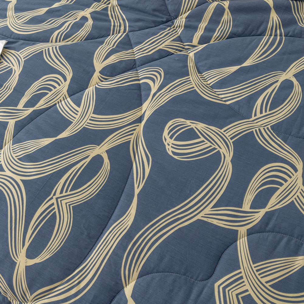 Комплект постельного белья Сатин с Одеялом 100% хлопок на резинке OBR134