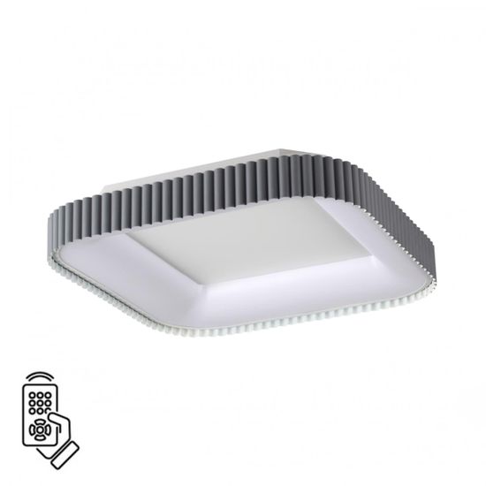 7769/56L AVRA LED SN 578 Светильник металл/белый/серый LED (56Вт+14Вт) 3000-6000K 500х500 IP43 пульт ДУ+подсветка SHARMEL