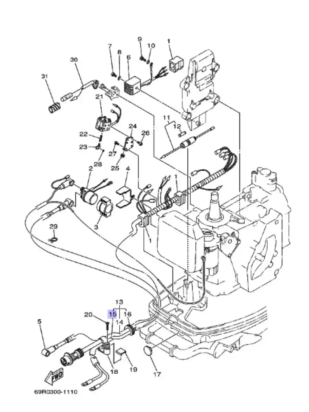 Провод электрический для лодочных моторов