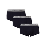 Мужские трусы хипсы синие набор 3 в 1 Bikkembergs CLASSIC BKK1UTR02TR