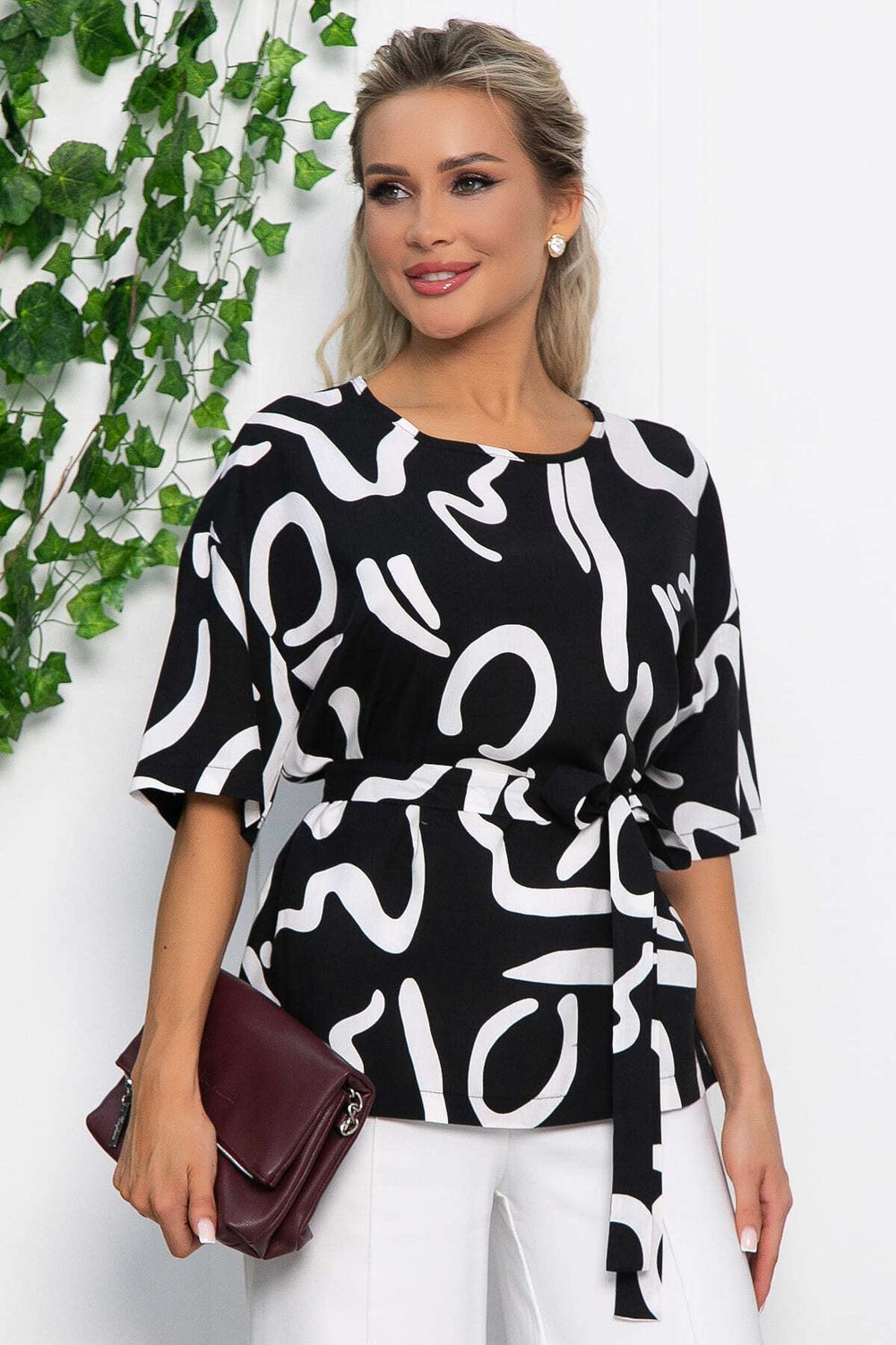 Блуза Аделаида (черная) Б13599-25М LT Collection