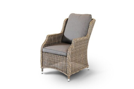 Неаполь, плетеный стул из искусственного ротанга, цвет серо-соломенный