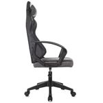 Кресло компьютерное BRABIX "Forcer GM-127", 2 подушки, экокожа/велюр, черное/серое, 533216