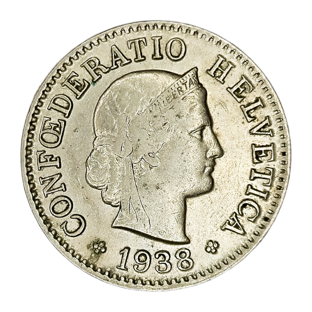 Switzerland, 5 Rappen, 1938 – Libertas Series, VF