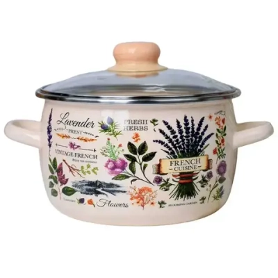 Кастрюля эмал сфер Эдем 4,0л стекл/кр ТМ Appetite