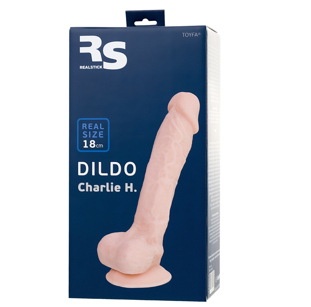 Фаллоимитатор RS Silicone Charlie H телесный 18 см