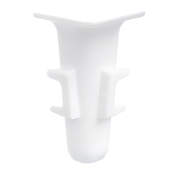 Угол внутренний для плинтуса 100мм "Деконика", 001-0 Белый Глянцевый