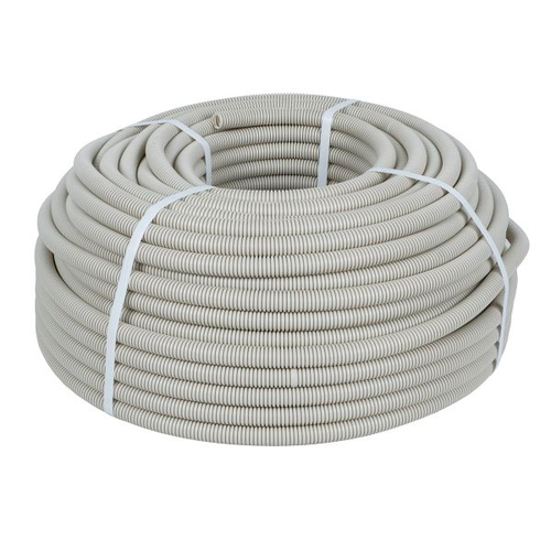 Труба гофр. ПВХ с протяжкой d20 мм (100 м) серая EKF-Plast (100.00 шт.)