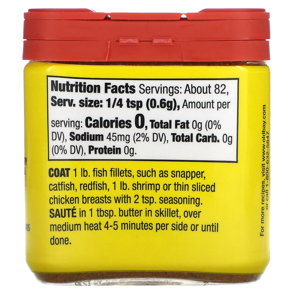 Old Bay, приправа, с добавлением черного перца, 49 г (1,75 унции)