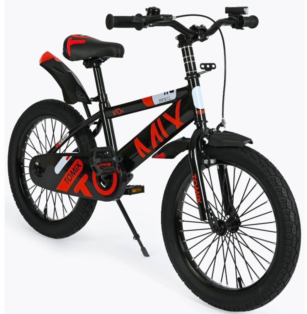 Двухколёсный велосипед TOMIX Biker 18 красный, черный