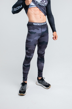 Компрессионные штаны Bad Boy Fighter черный/серый камуфляж