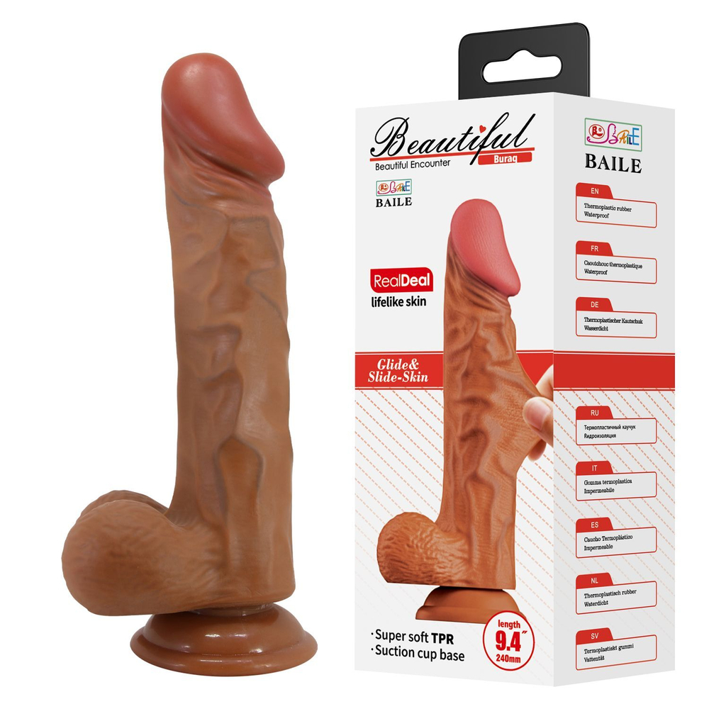 Фаллоимитатор-реалистик Baile Buraq на присоске, 24 см