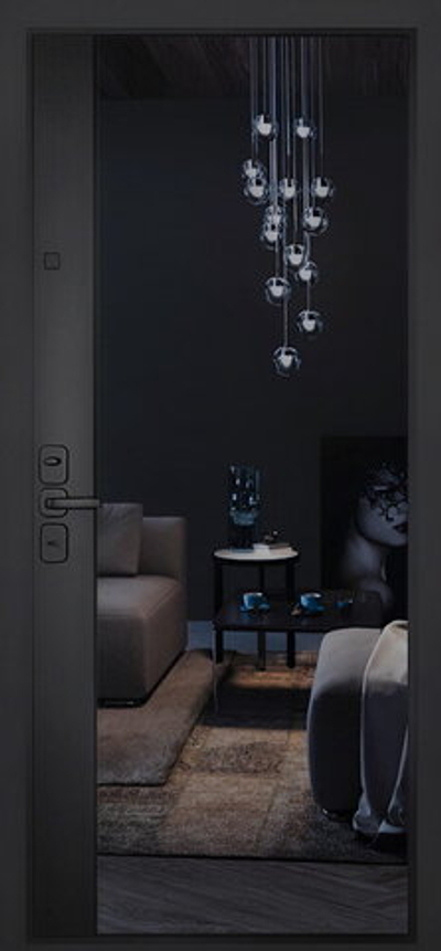 Стальная дверь "Сенатор с зеркалом". Заказная модель.