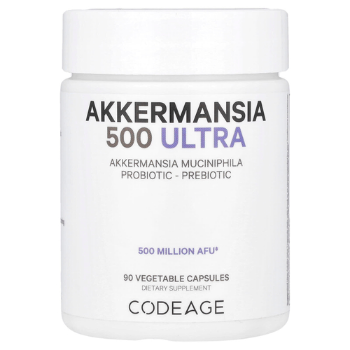 Codeage, Akkermansia 500 Ultra, аккермансия, 90 растительных капсул