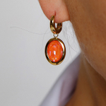 Серьги Qudo Creole TIVOLA small (G/P) Orange glow delite 310684